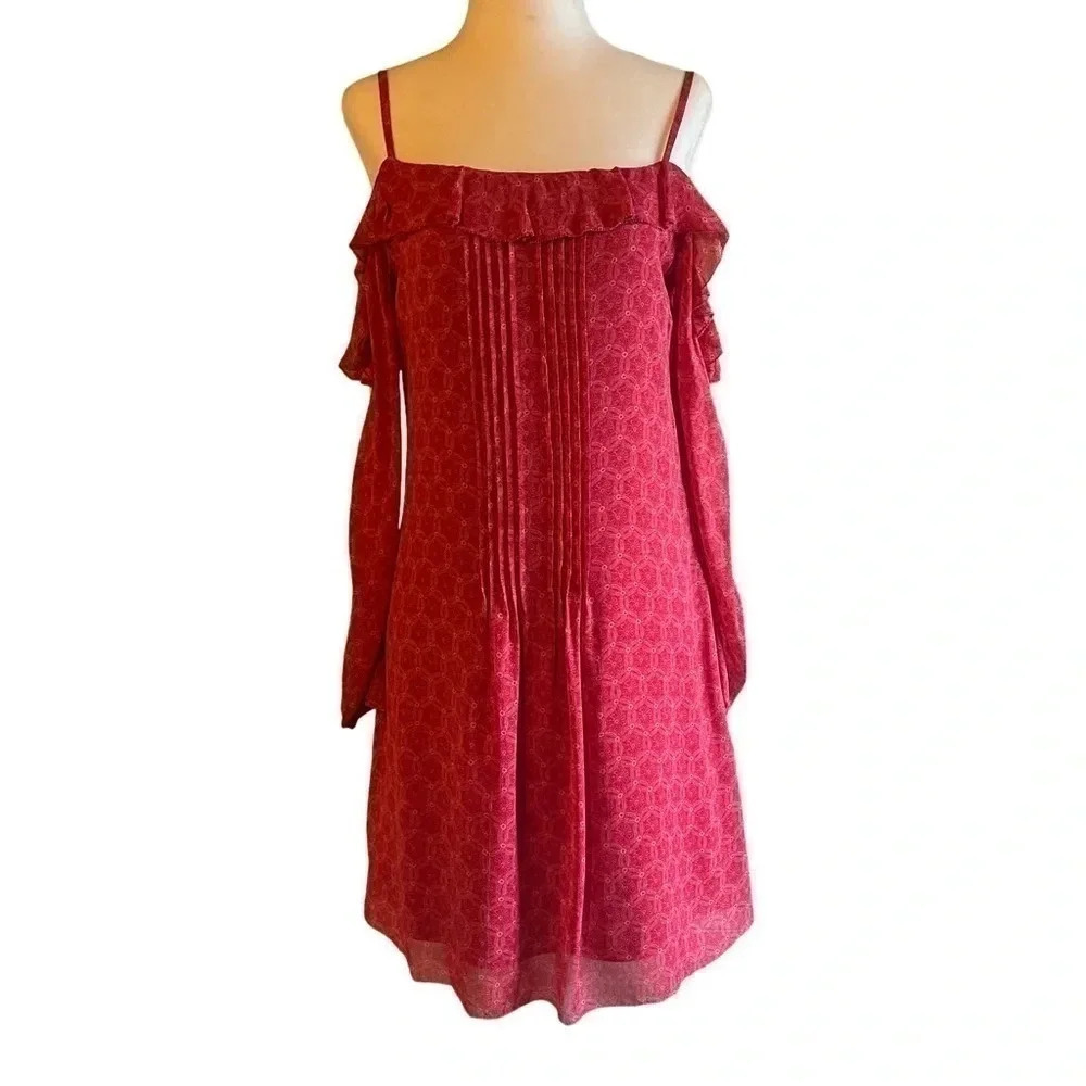 Sanctuary mini dress, size XS (red with subtle print) - Picture 2 of 6